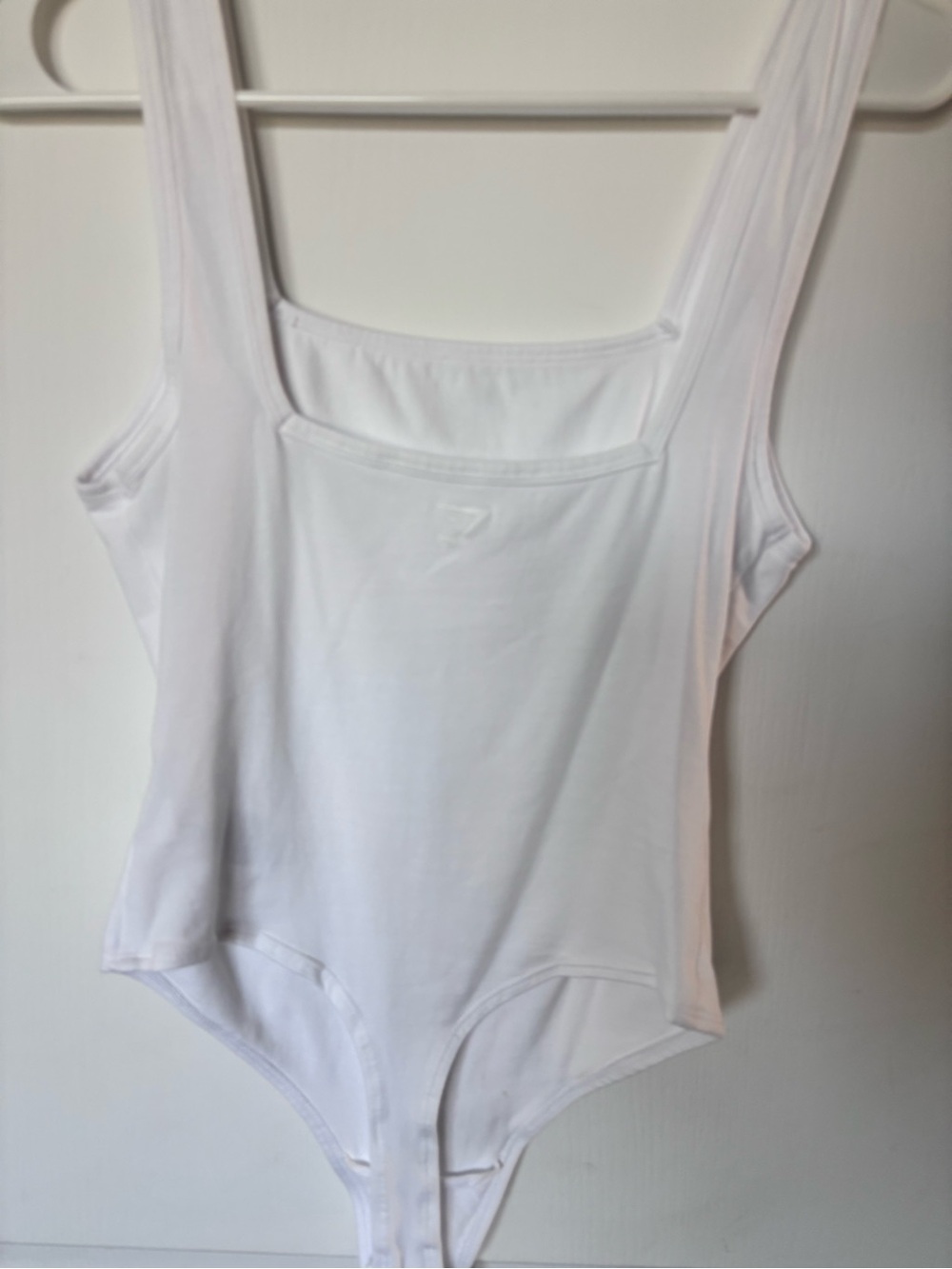Gymshark Cotton Bodysuit White Size Medium — NEW